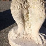 Garden set table and 6 stools, Italy early 20th century