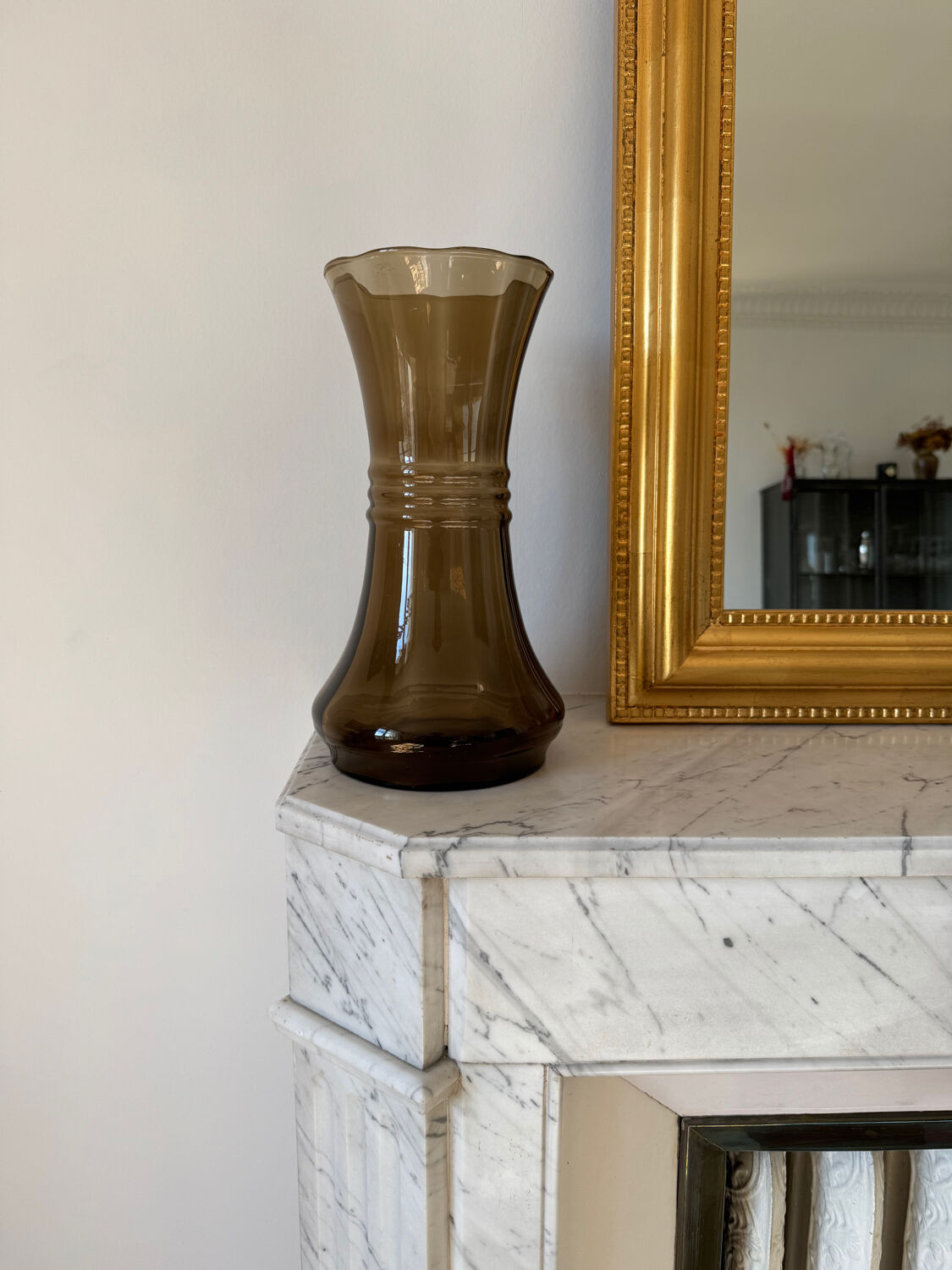 Smoked glass vase Verextrafort Belgium