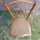 Old thonet style bistro chair turned wood + vintage cane seat
