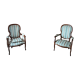 Set of 2 armchairs type cabriolet