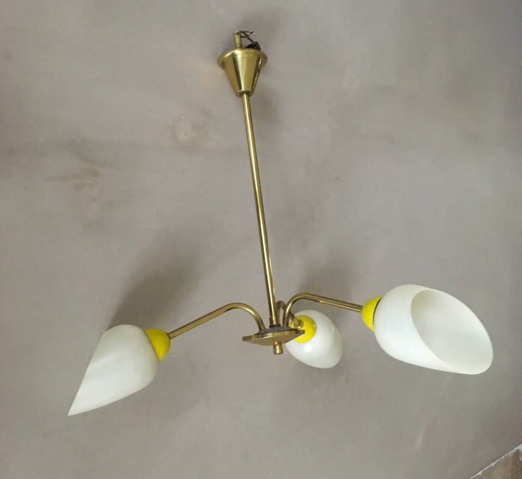 Typical 1950s light chandelier
