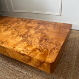 Rochebobois elm burl coffee table, 1970s