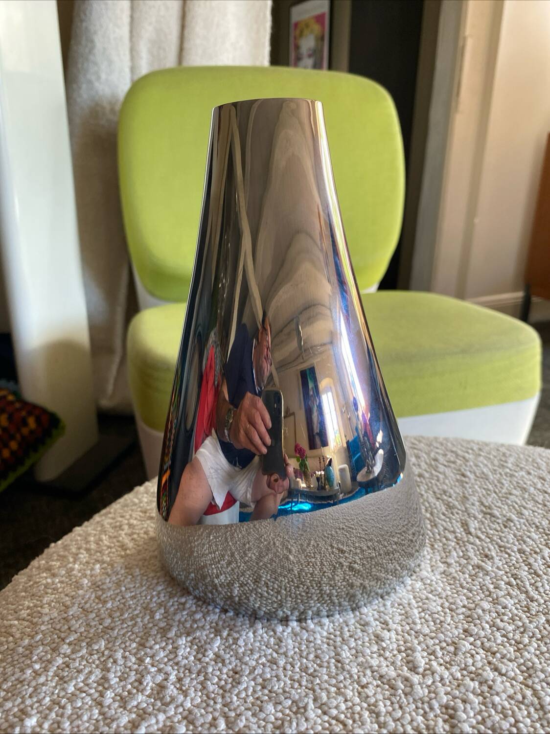 Vase acier poli de Constantin Wortmann pour Georg Jensen enn2000