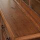 Antique English oak buffet/bookcase from 19th century with original glass