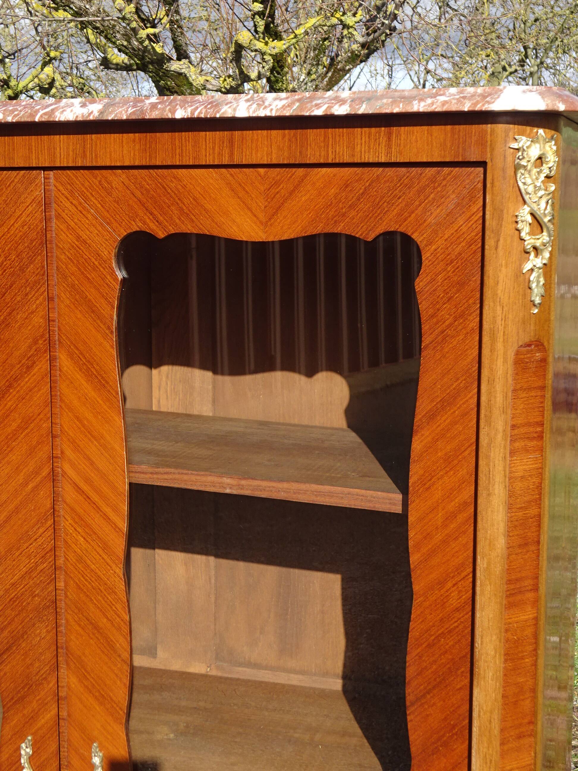 Louis XV library in rosewood marquetry