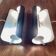 Pair of large scandinavian design steel wall lights 1970.