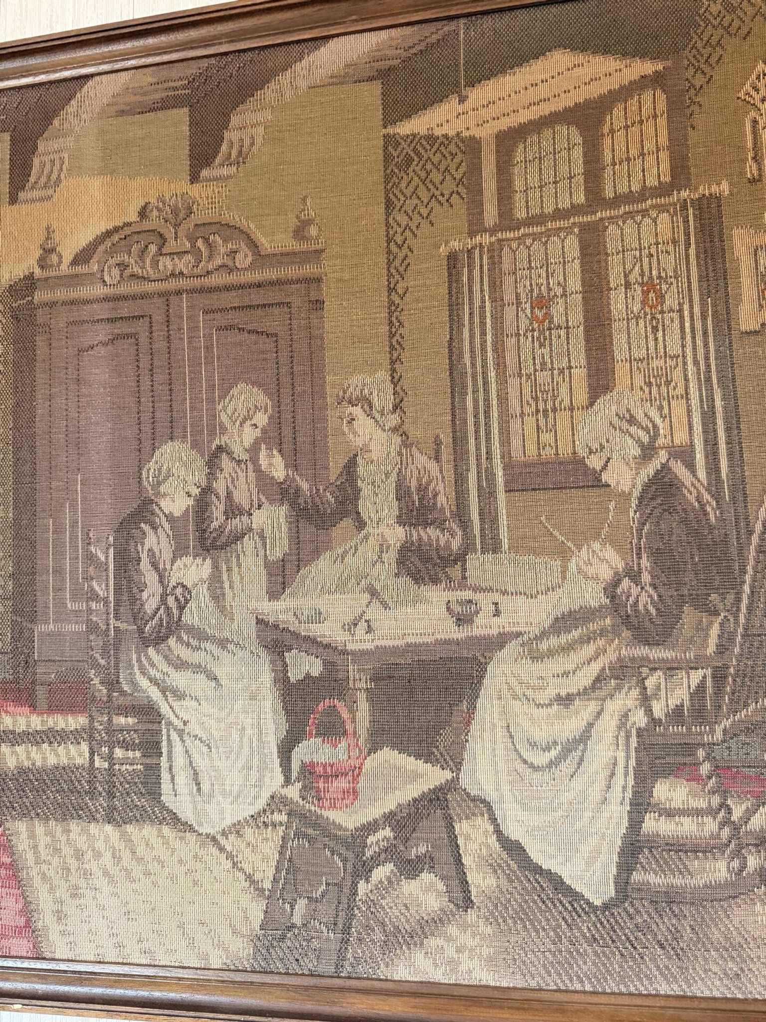 Tapisserie murale encadrée – Scène d’intérieur ancienne