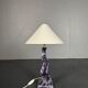 Post modern curvy wavy faux marble zig zag lamp, 1980s