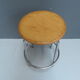 Industrial chrome stool