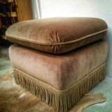 Vintage velvet pouf