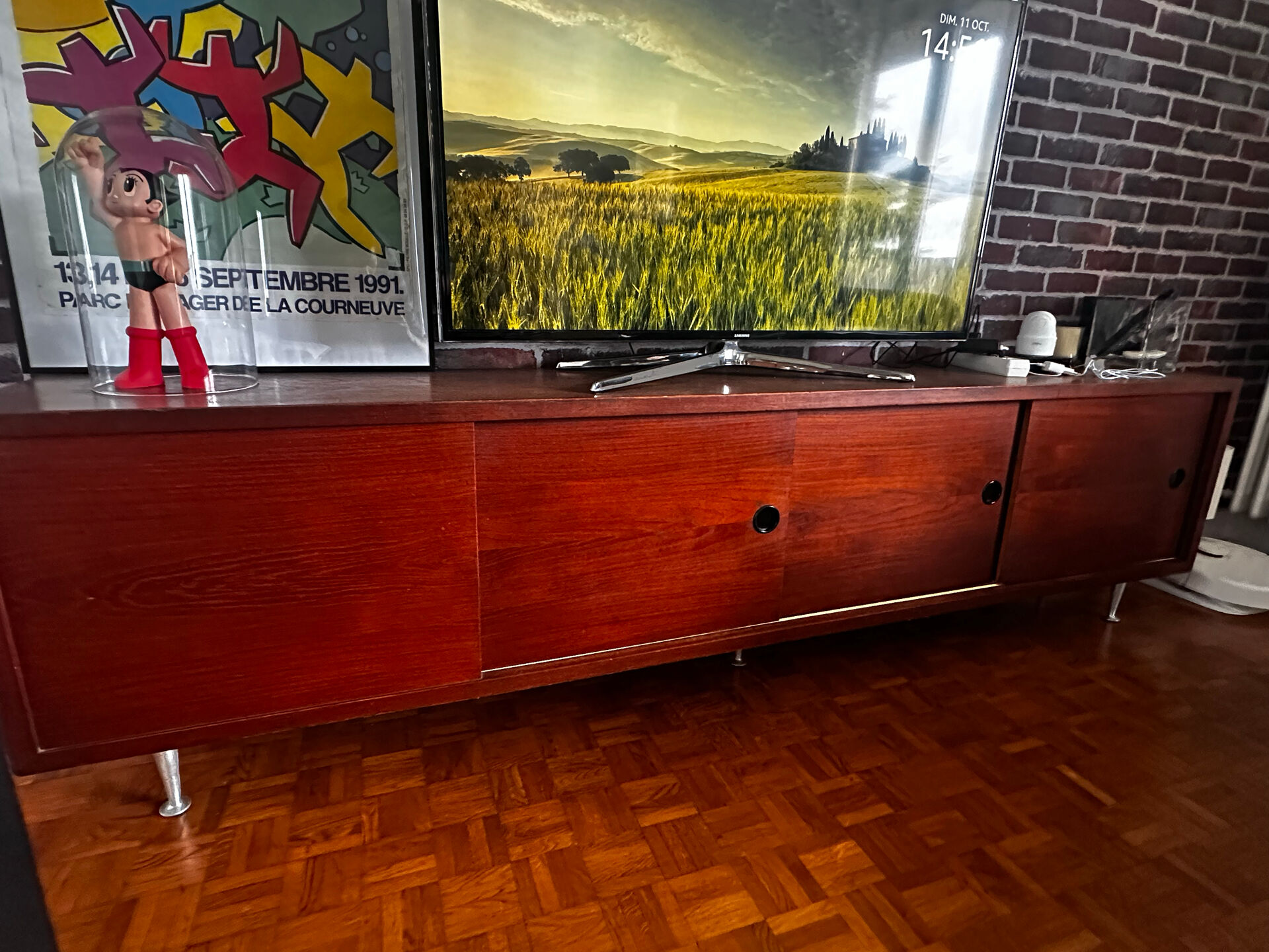Vintage double-sided enfilade from the 1960s – Room divider buffet –
