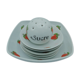 Service à fraises, Porcelaine du Berry