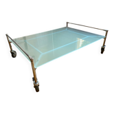 Rolling coffee table (Italian design)