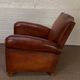 A Beautiful French Leather Club Chair, Moustache Model Circa 1950's