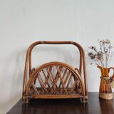 Rattan magazine holder