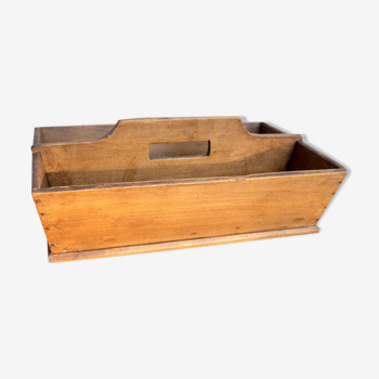 Old wooden bin in 2 compartments