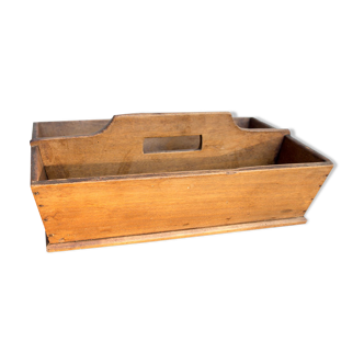 Old wooden bin in 2 compartments