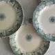 6 flat plates in earthenware from HB Choisy-le-Roi "Henriette"