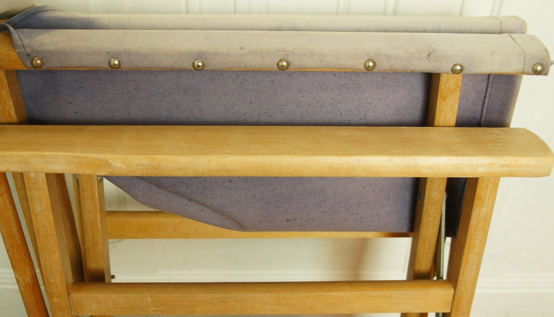 Denim folding chair, vintage director-style