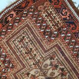 Ancient afghan baluch handmade carpet 90cm x 146cm 1900s, 1c529