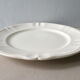 Round dish Digoin Sarreguemines, ivory