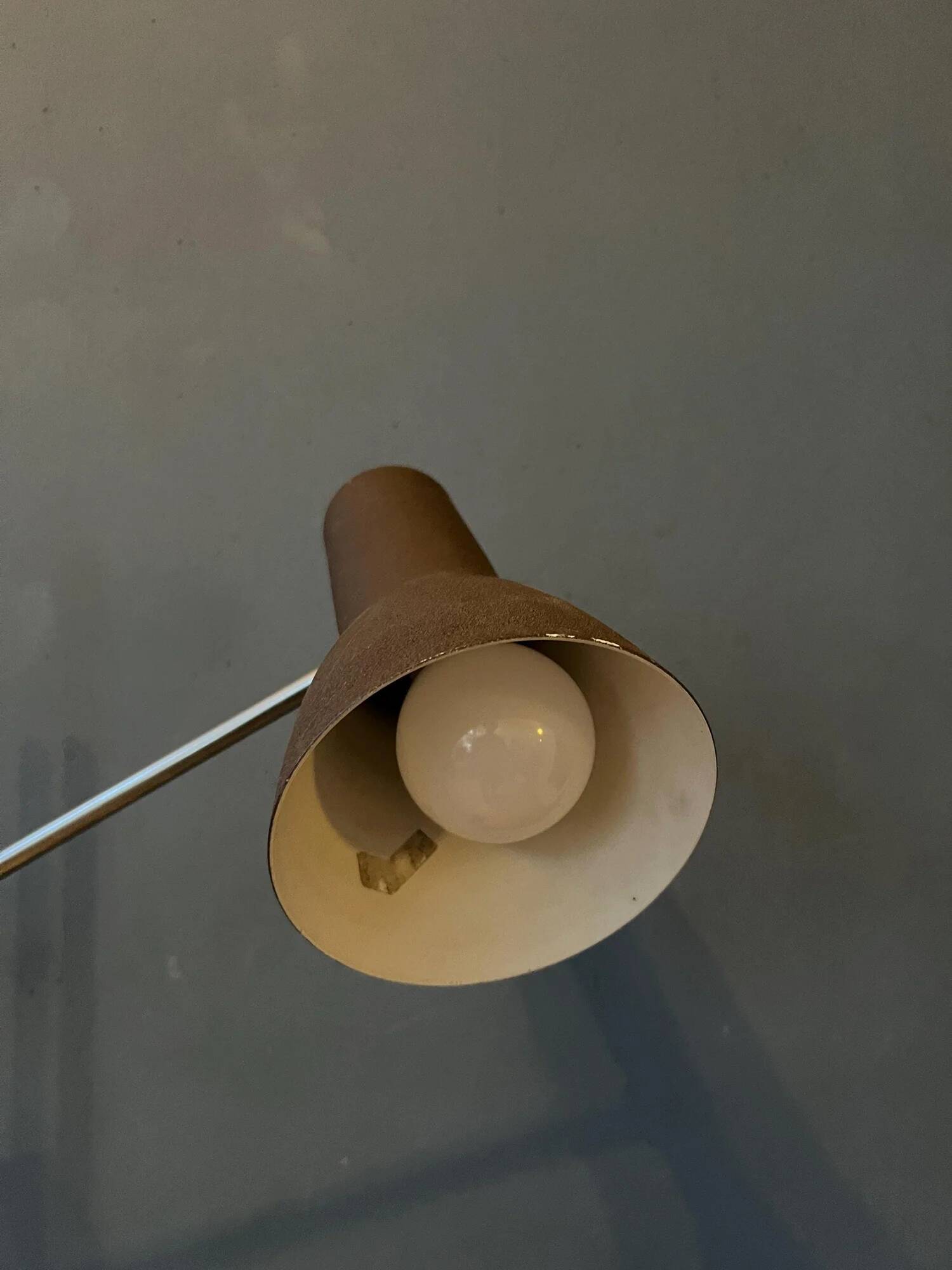 Lampadaire marron réglable du milieu du siècle