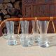 Six verres à shot en cristal gravé