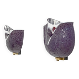 Pair of Mila Schon Modern Italian Murano Glass Sconces for Zonca, 1980s