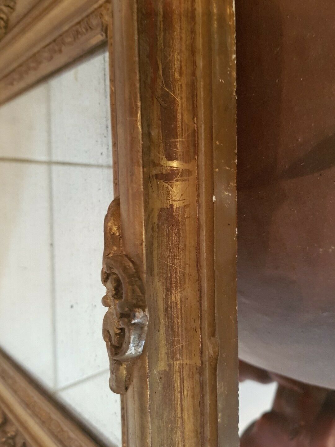 Old Louis XV-style mirror 19th century 40x59cm