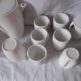 Service café faience blanche