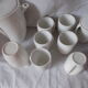 White porcelain café service