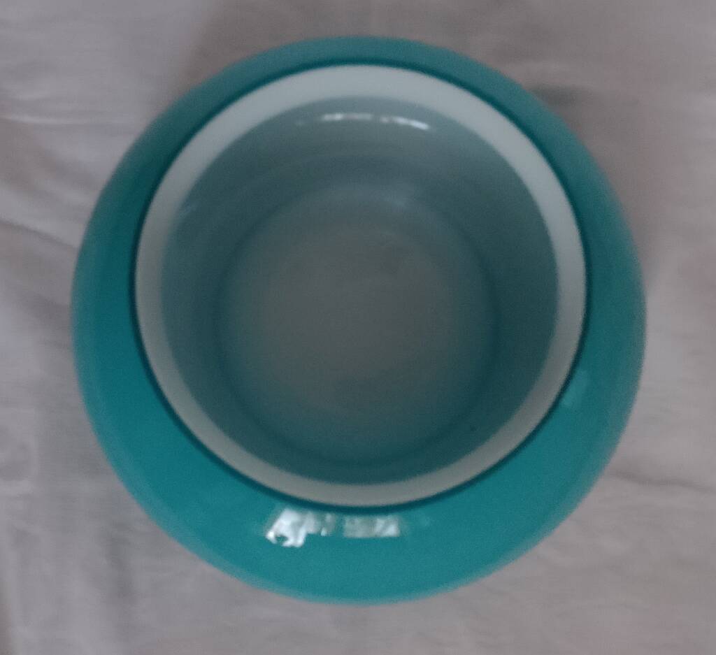 Art Deco Ceiling Lamp Turquoise Opaline Glass