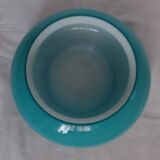 Art Deco Ceiling Lamp Turquoise Opaline Glass