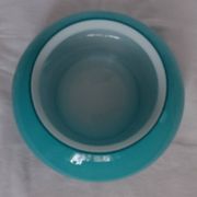Art Deco Ceiling Lamp Turquoise Opaline Glass