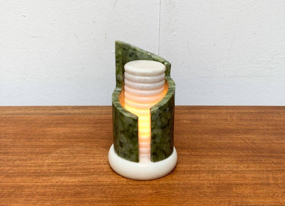 Postmodern stone table lamp, 1980s