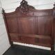 Antique solid oak headboard