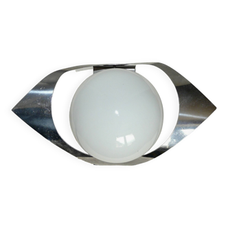 1970 aluminum designer wall light in the shape of an eye