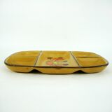 Ceramic compartmentalized dish - St-Clément France - vintage 70s