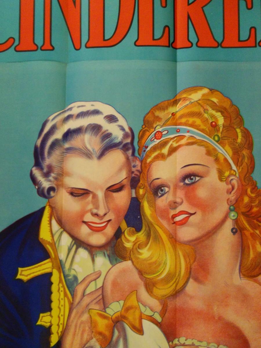 Cinderella pantomime vintage by Taylors of Wombwell England 1930 s poster