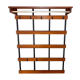 Wall coat rack in teak and vintage black metal