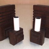 Pair of wall murals to light