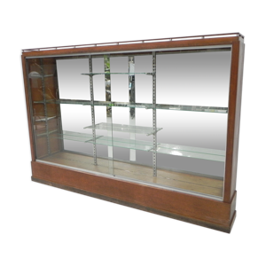 Vitrine avec 2 portes coulissantes en verre