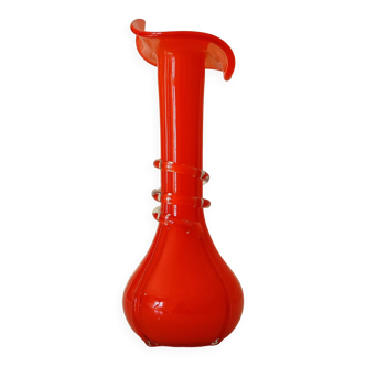 Vase soliflore "arum" en verre soufflé Murano
