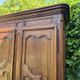 Louis XV wardrobe in blonde walnut from the 19th century, antique.