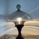 Vintage blown glass and metal lamp