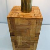 Straw marquetry lamp
