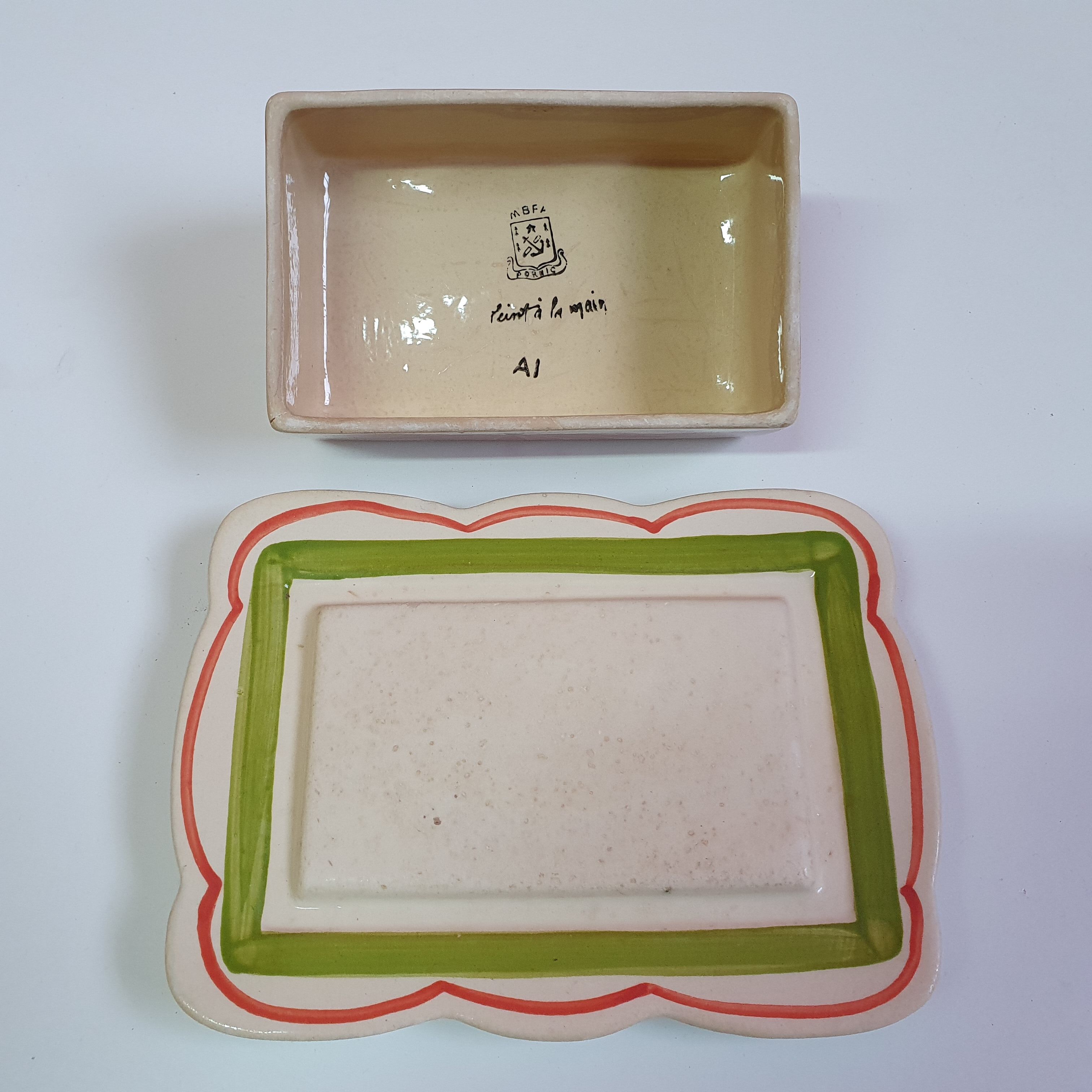 Pornic ceramic butter from 1970