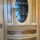 Art Deco Wooden Cabinet with Oval Glass Window and Drawers, 1930s