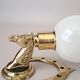Gilded bronze wall lamp with iron and horse head 1950/1960.