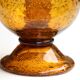 Organic amber bubble glass candle holder, 70s